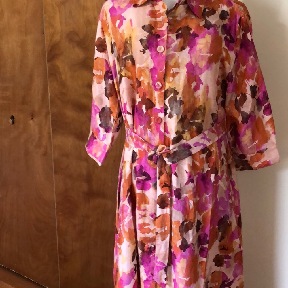 Evi Grintela Fall Floral Shirt Dress XL